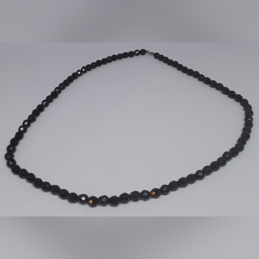 *Bundle for FREE* Black, faceted bead necklace